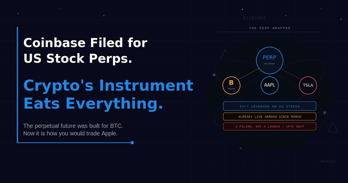 Coinbase Just Filed to Bring Single-Stock Perpetuals to the US.