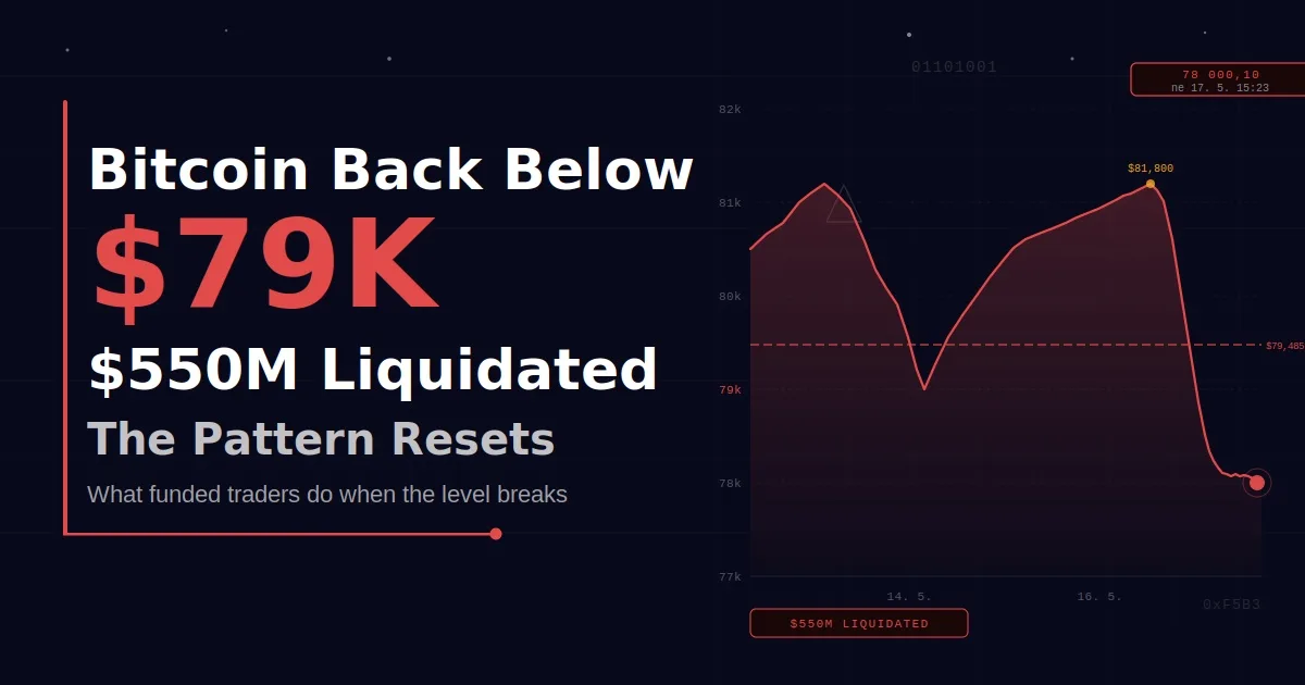 Le Bitcoin vient de retomber sous la barre des 79 000 $ et 550 millions de dollars ont été liquidés : voici ce que font les traders financés.
