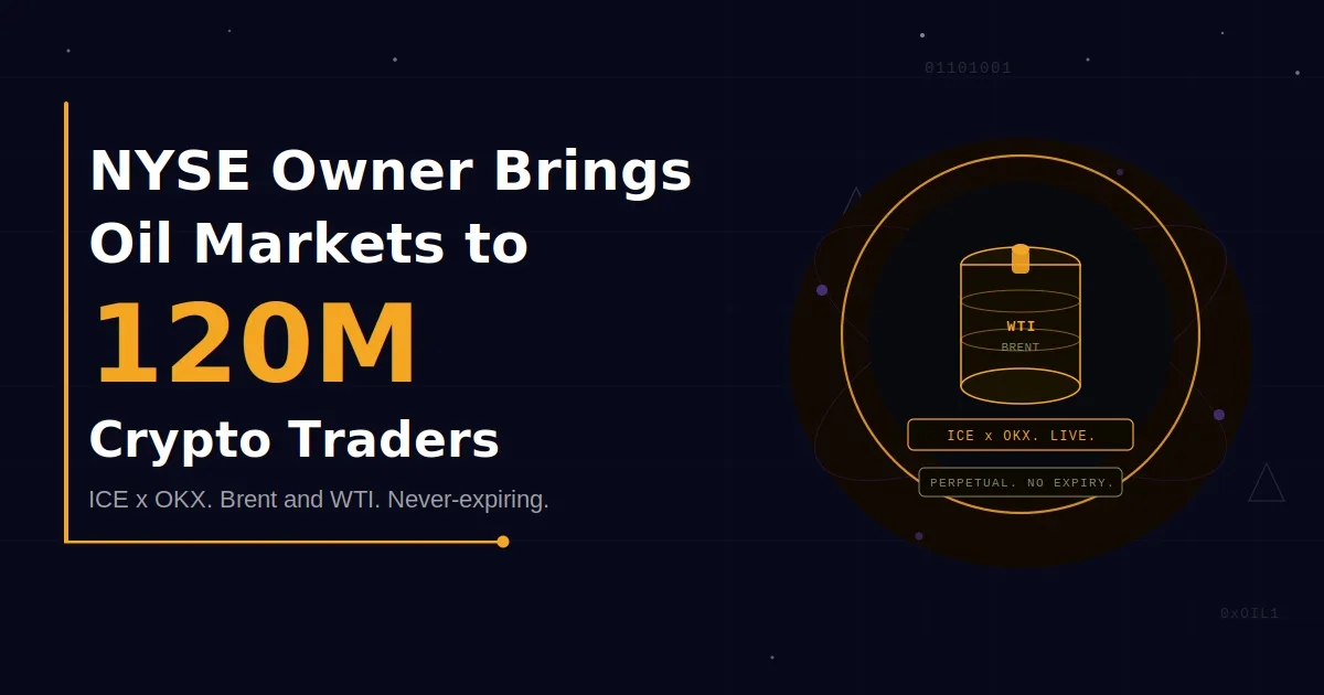 The NYSE Owner Just Brought Oil Markets to 120 Million Crypto Traders