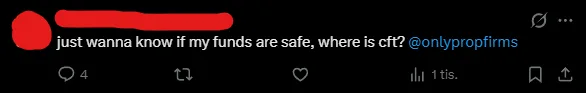 One of the comments made by CFT user on X.com